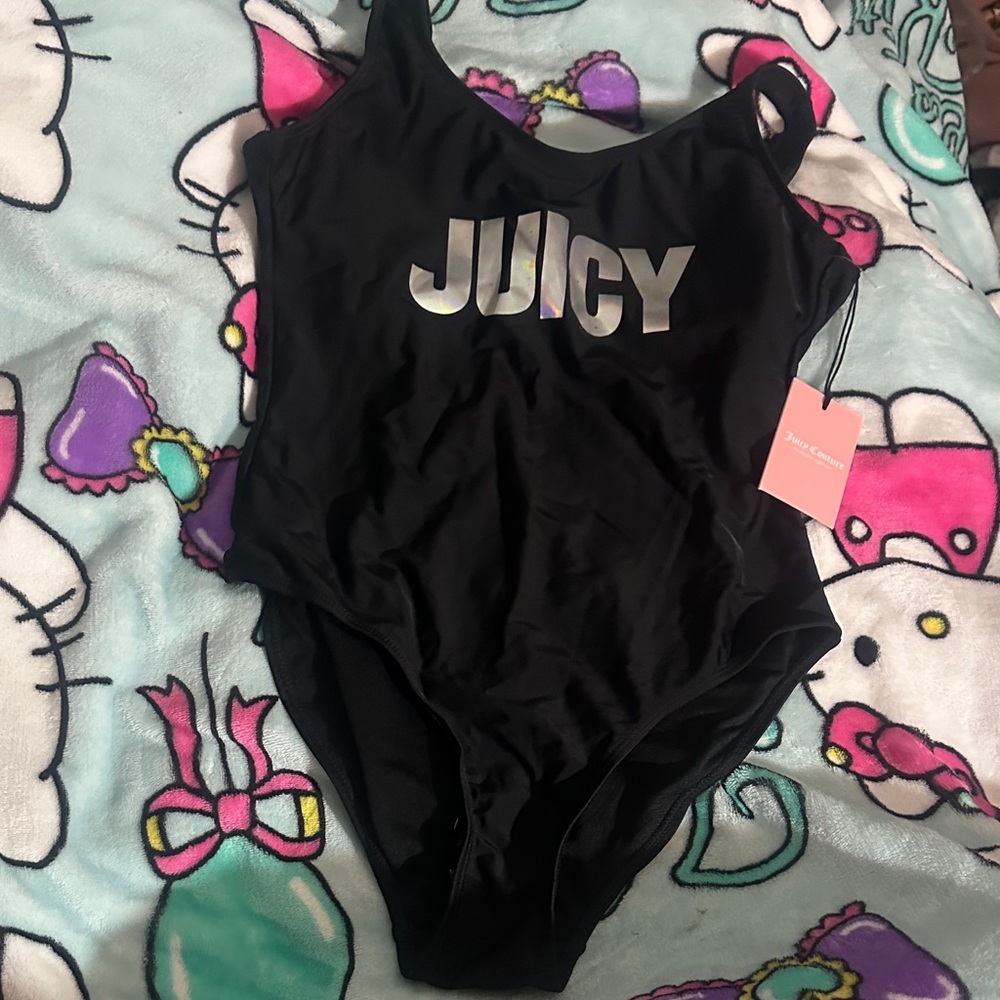 Juicy Couture Iridescent Logo Black Swimsuit